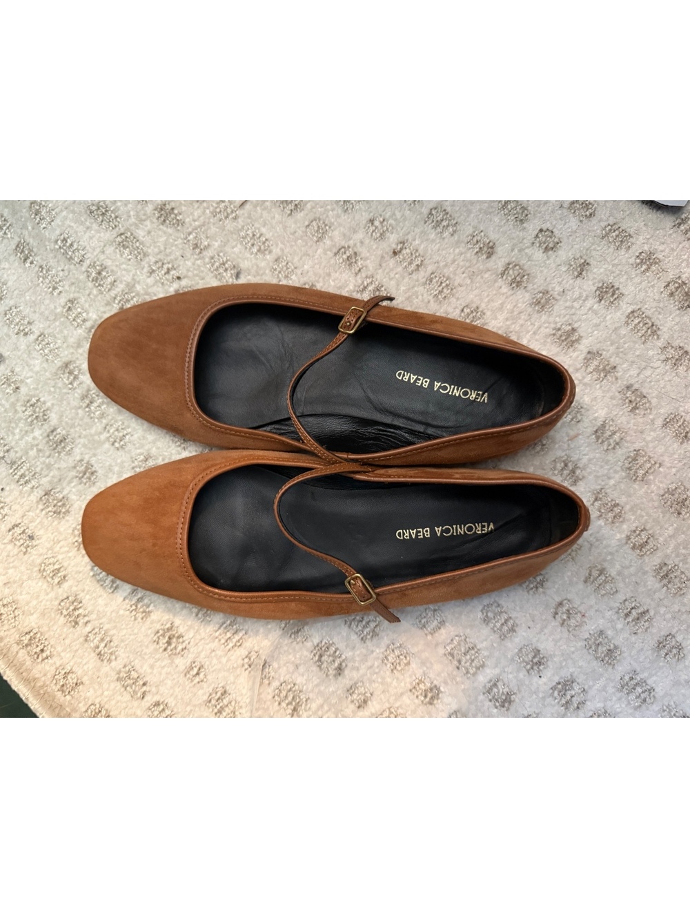 Veronica Beard Brown Suede Mary Jane Flats Size 7M